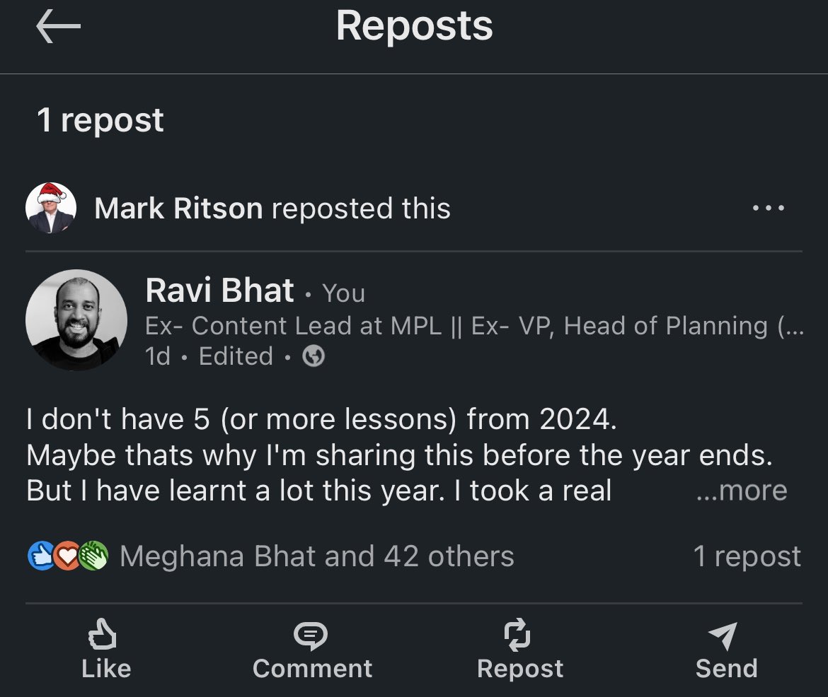 I’m some what famous on LinkedIn! Thank you <a href="/markritson/">Mark Ritson</a>