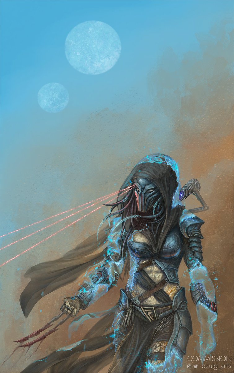 The last commission of 2024.

Female Predator OC for <a href="/NimbBolt2024/">Nimbus Storm</a>

#Predator | #yautja