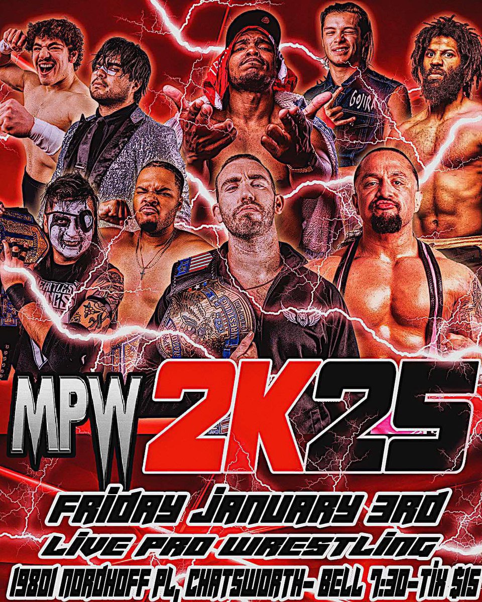 Millennium Pro Wrestling (@mpw_ca) on Twitter photo Next Friday! MPW 2K25!
We kick off another year!
<a href="/OlijahFriday/">Olijah Friday🇹🇹</a> returns!
Plus Tag Team & National Championship matches! Next Friday! MPW 2K25!
We kick off another year!
<a href="/OlijahFriday/">Olijah Friday🇹🇹</a> returns!
Plus Tag Team & National Championship matches!