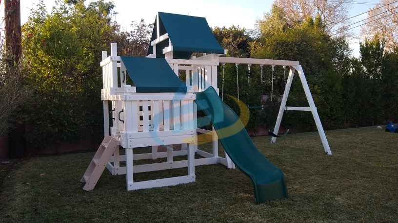 Excel_Assembly's tweet image. Every kid needs time outdoors so why not get them the Kid Wise Congo Monkey playset? This is the Monkey package #2 - and one of the nicest sets we have installed over the years.