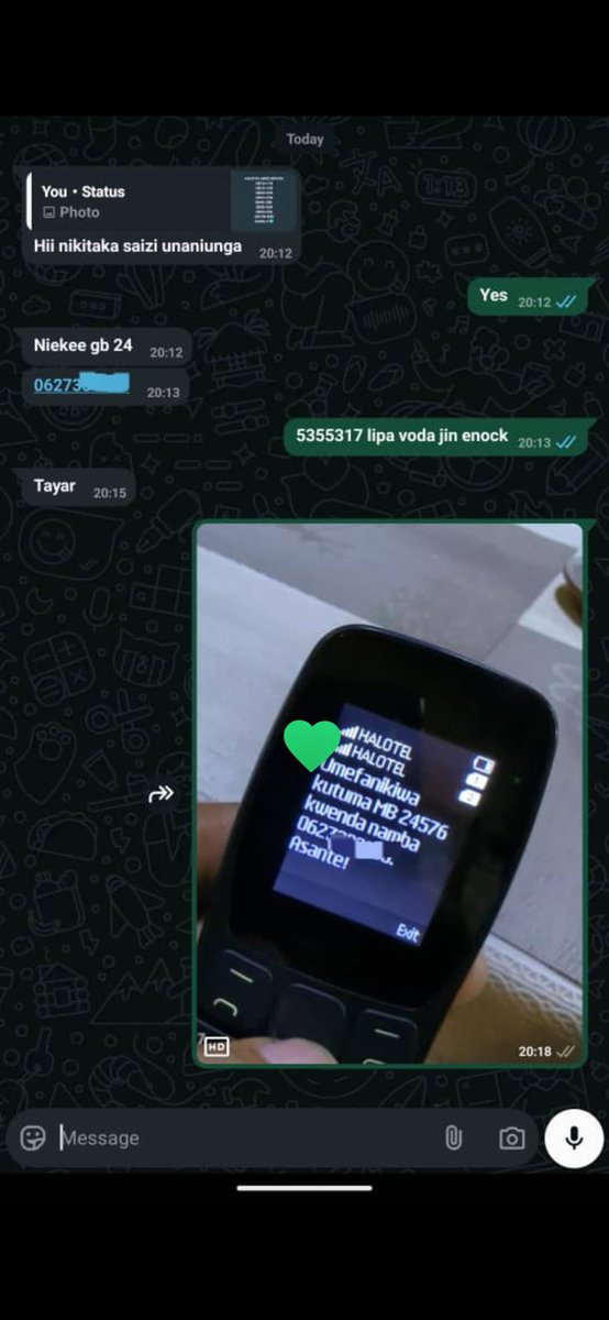 Naomba repost boss
Halotel users leo nina ofa yenu
Miezi 6
100gb - 90k 
210gb - 160k
300gb- 250k
Ni simple sana kupata hii
Unalipia kifurushi mojawapo ndani ya dakika mbili nakuwekea mzigo wako
Uaminifu ndio mtani wetu