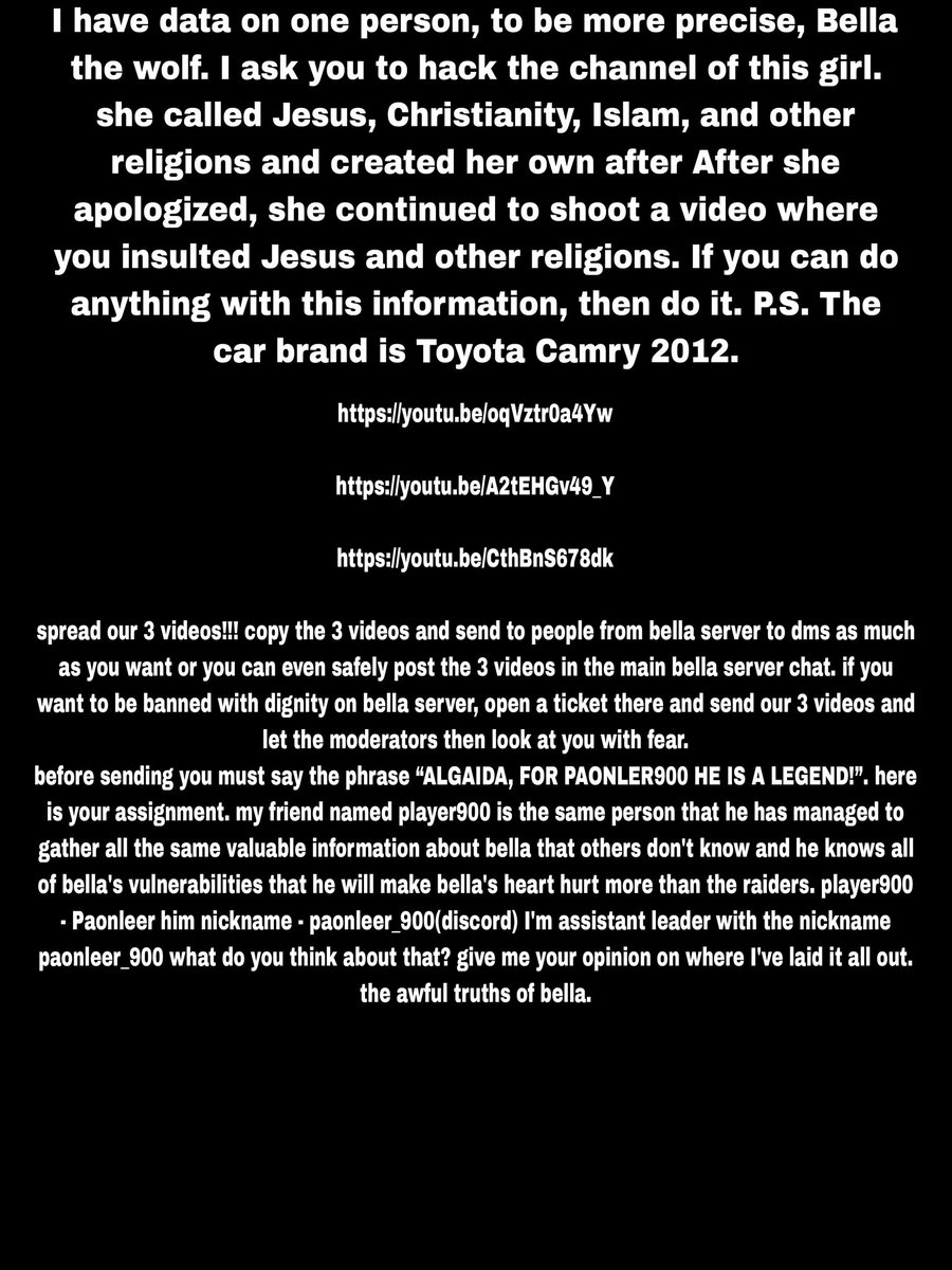 detective_rumi's tweet photo. @YouTube truth about bellathewolf https://t.co/88QNq5QRgT