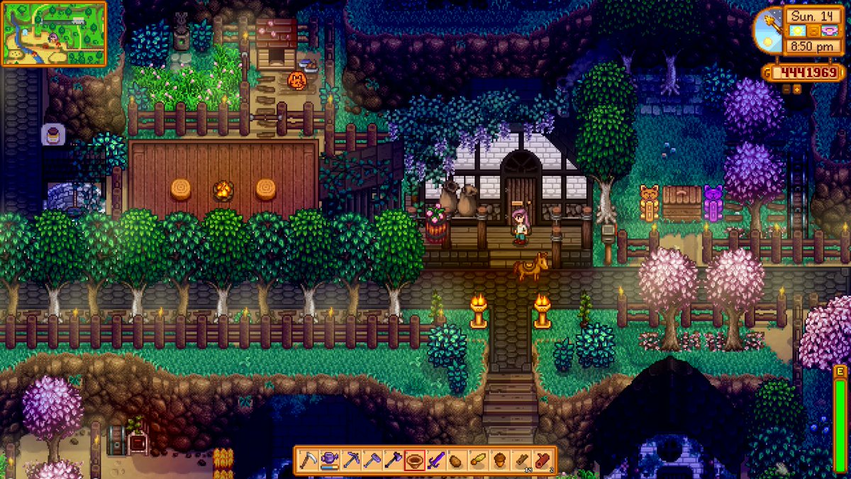 Xboxifyofficial's tweet photo. There's something magical about Stardew Valley nights. The sounds of nature are so calming. https://t.co/h9gASY7oqS