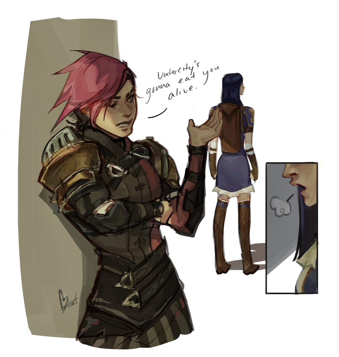 Caitlyn was supposed to fall for Lieutenant Vi xddd

#arcane #caitvi