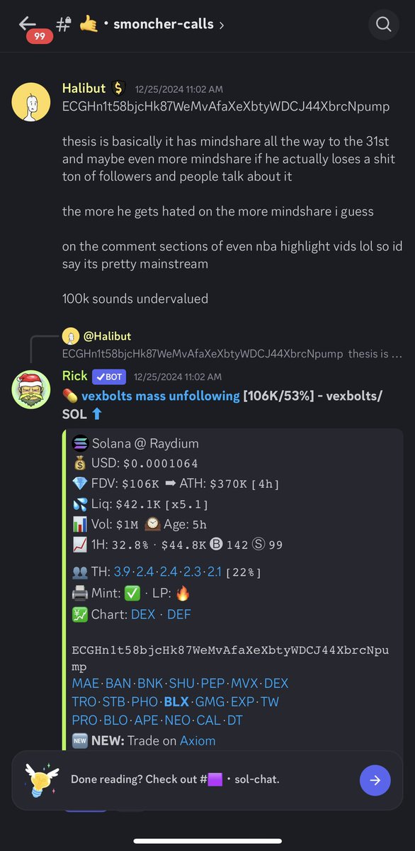 <a href="/HalibutCrypto/">Halibut</a> called it first 
<a href="/smonch_io/">smonch.io</a> locked in 

Let’s have it! 4/7