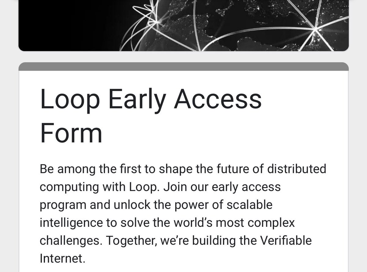 Fill the xLoop Early Access Form

Visit: docs.google.com/forms/d/e/1FAI…

✅ Complete task
✅ Submit Evm address
✅ Done