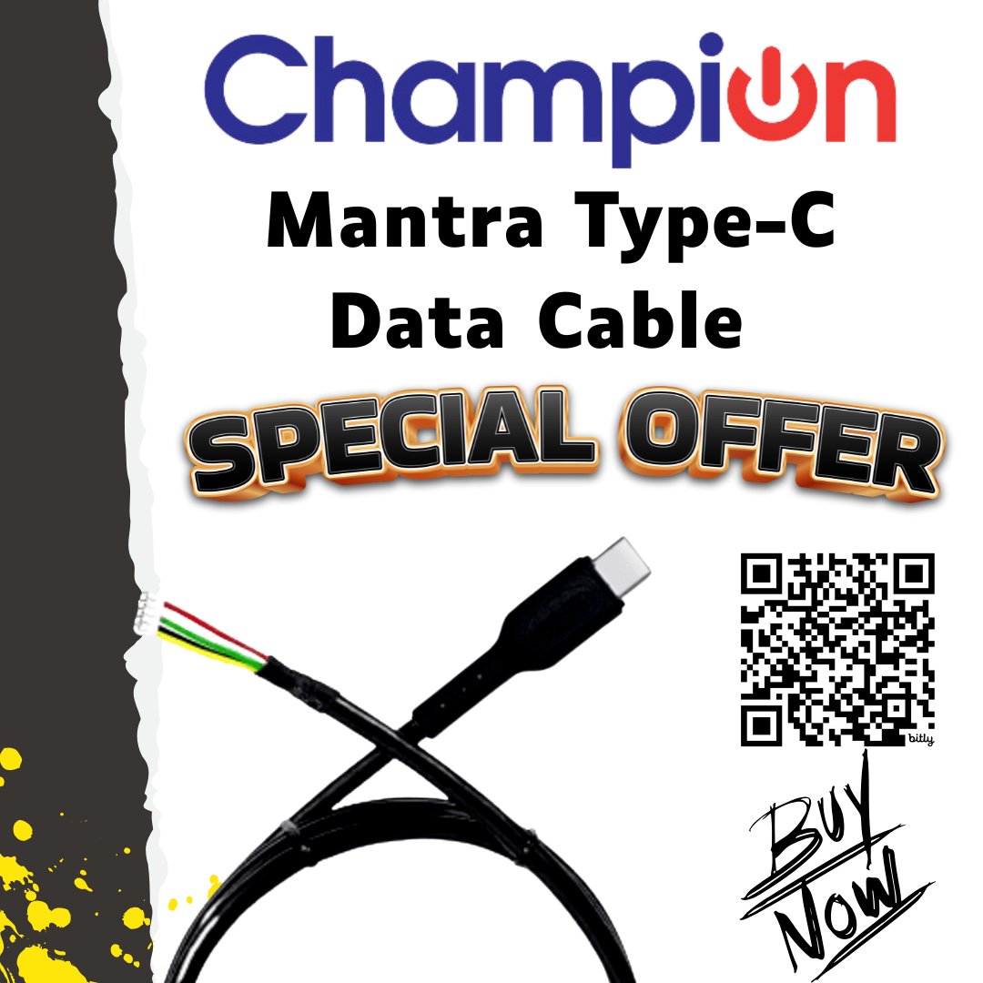 ChampionComps's tweet image. Champion Mantra Type-C Data Cable for Mantra Fingerprint Scanner Biometric Cable
#ChampionMantraCable #TypeCDataCable #FingerprintScannerCable #BiometricCable #MantraBiometric #BiometricDataCable #MantraScannerCable #TechInnovation #BiometricTechSolutions #SecureDataTransfer