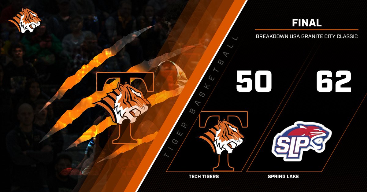 TechTigerBB's tweet photo. The Tigers fall to Spring Lake Park of the northwest Metro suburban conference 62-50.
6’6” Drew Lieser lead the way with 13 points
#TigerPride #UnleashTheTiger https://t.co/gRw5a5f6GZ