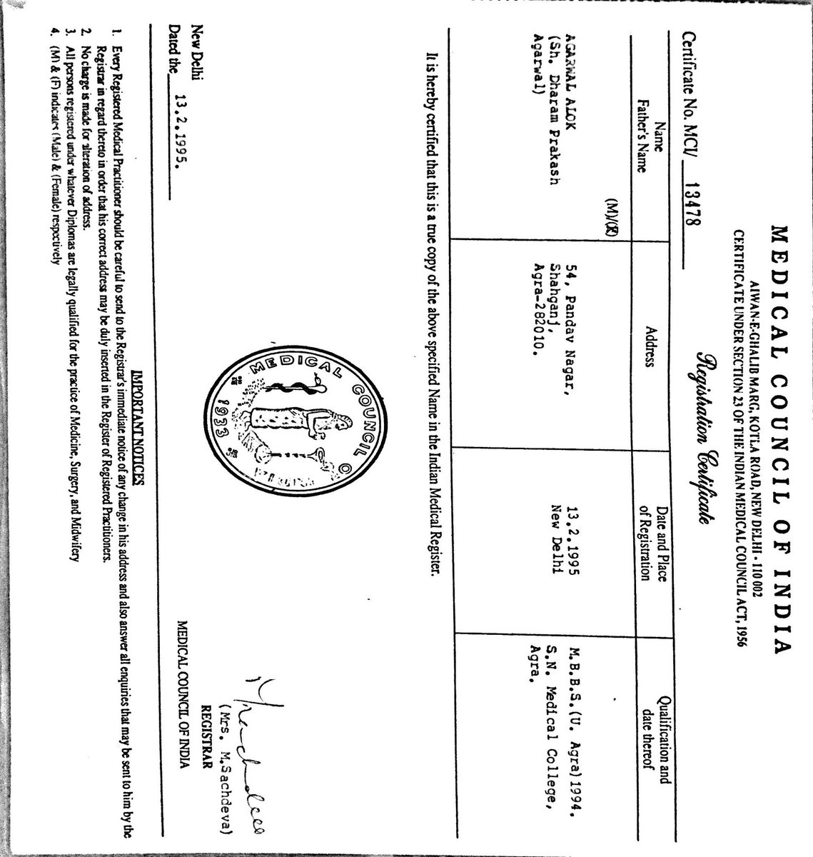 Alok3069Agarwal's tweet photo. I did my MBBS from SNMC Agra got my registration done in MCI Feb 1995 but recently I applied for state MCI registration more than 2 year ago still pending as NMC not giving NOC to state council
I searched my name in IMR it is missing I have sent mail so many times no response https://t.co/tc8l3IzvuB