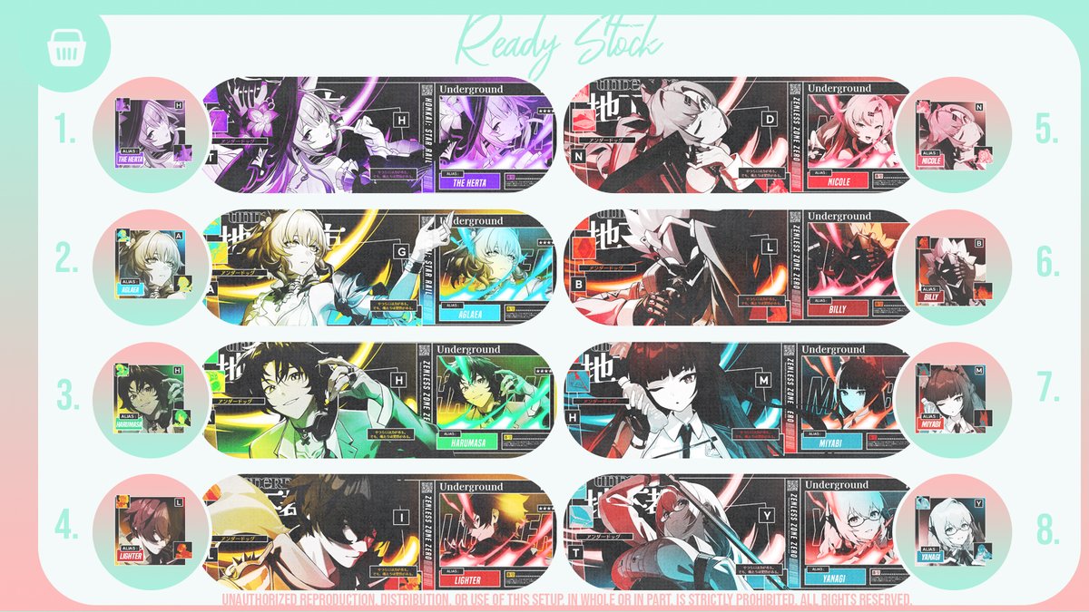 [Any interaction would be appreciated ♡]

Halo, Movi bawa 8 ready stock layout dengan katalog 'Underdogs' yang bisa di take mulai sekarang!
No re-text, 💵 IDR 18.000 each by qris. 

Ada Aglaea, The Herta dan beberapa chara ZZZ ☺️

t. zonauang