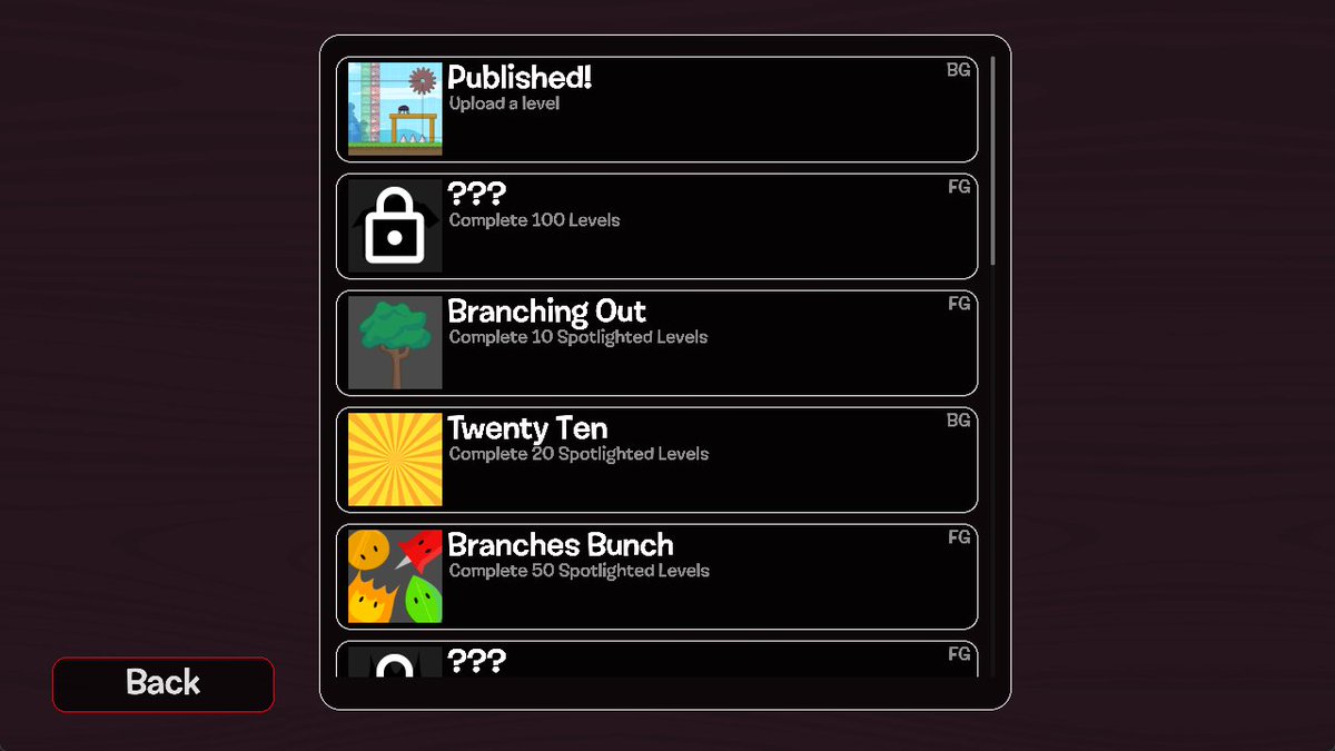 BFDI: Branches - The Branchmas Update Part 2 - v0.1.5 (and now v0.1.6.1) is out! #BFDI #BFDIBranches

❗This update was brought to you by Blocky's Funny Doings International.

v0.1.5 patch notes:
- Added Blocky NPC
- Added Cloud Decoration
- Added Achievements Menu
(1/3)