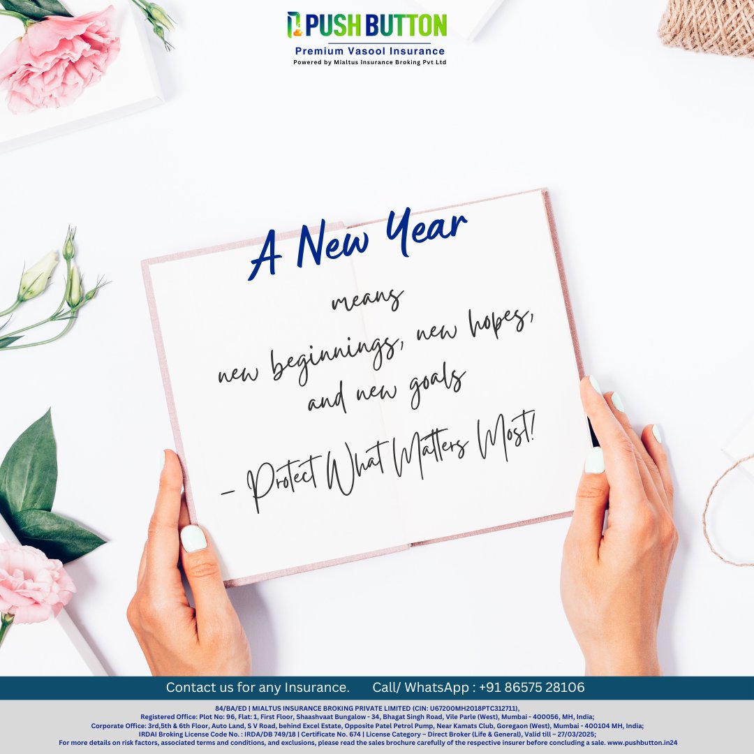 Pushbutton_ins's tweet photo. 🎯 New Year, New Goals!
Whether health, life, or business insurance, we’ve got you covered! ✅

👉 Make 2025 the year of smart decisions.
Call/WhatsApp us at +91 86575 28106 for any queries.

#newyearsresolutions #financialplanning #newyear #Pushbutton #PremiumVasoolInsurance https://t.co/mT8z8ltcyv