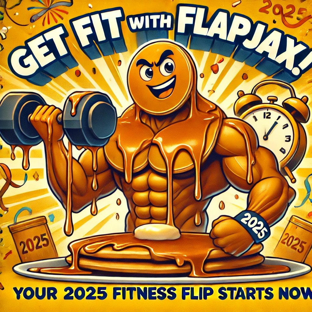 🥞 Ready to flip your fitness game for 2025? Say goodbye to excuses and hello to syrupy success with Get Fit with FlapJax!

$40 (4M FlapJax) gets you:

1 month of personalized coaching
Access to our digital app
24/7 feedback
🎉 Let’s make your resolution stick like syrup!