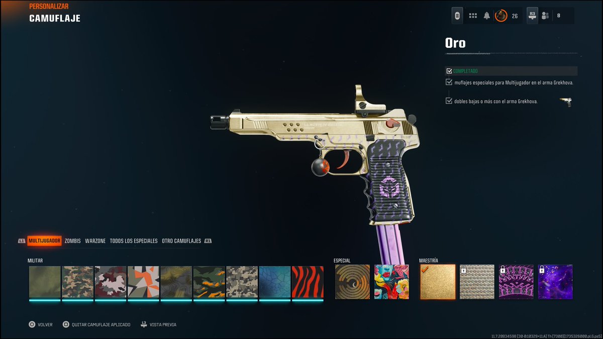 JohanZzetta13's tweet photo. 32/33 
Ya solo una pistola!!! 
#CallofDuty #BO6 #BlackOps6 https://t.co/XSFkehd0Ol