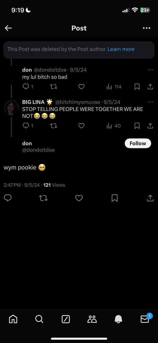 CUTIEPIESTAR2's tweet photo. @pepsi_138 @gilbertfuture @bitchimyomuvaa Mind you this screenshot is from September and it’s pretty clear in the  screenshot that she’s emphasizing that they are not together https://t.co/wrdUXYDcrC