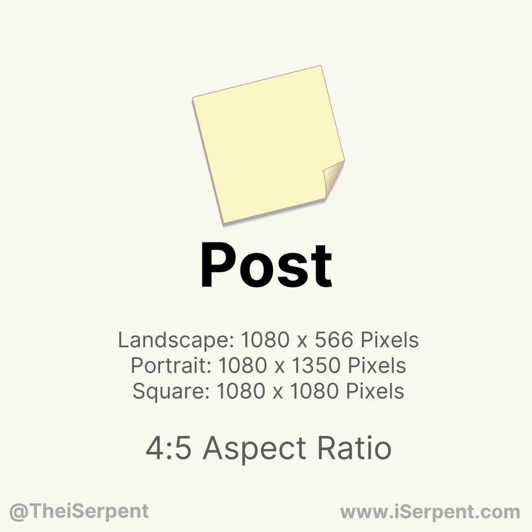 webmaster_pg's tweet image. The Ultimate #Instagram Content Guide

Instagram Profile Picture Size:
Instagram Displays: 110 x 100 pixels
Actual Image upload: 320 x 320 pixels. 

Instagram Post Sizes (Feed):
Landscape: 1080 x 566 pixels
Portrait: 1080 x 1350 pixels
Square: 1080 x 1080 pixels

#SocialMedia