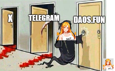 Aedrielle20's tweet image. If you’re not already following @JuicyFlow_DAO, what are you even doing? Let’s meme our way to the top together! @baoskee @daosdotfun  🚀 #JuicyFlowDAO #DeFi #daosdotfun