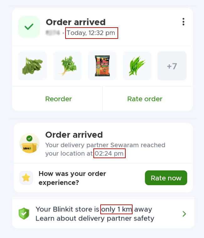 RakeshSahu__'s tweet photo. #Blinkit arrives in Raipur, so I gave it a shot.
Ordered groceries at 12:30 PM. Got them by 2:30 PM.
The store? Just 1 km away. 🚶♂️
Two hours for a 1 km delivery —talk about redefining "super-fast"! 😅
#SlowCommerce #Raipur
@letsblinkit @blinkitcares https://t.co/UWuALYp8L3