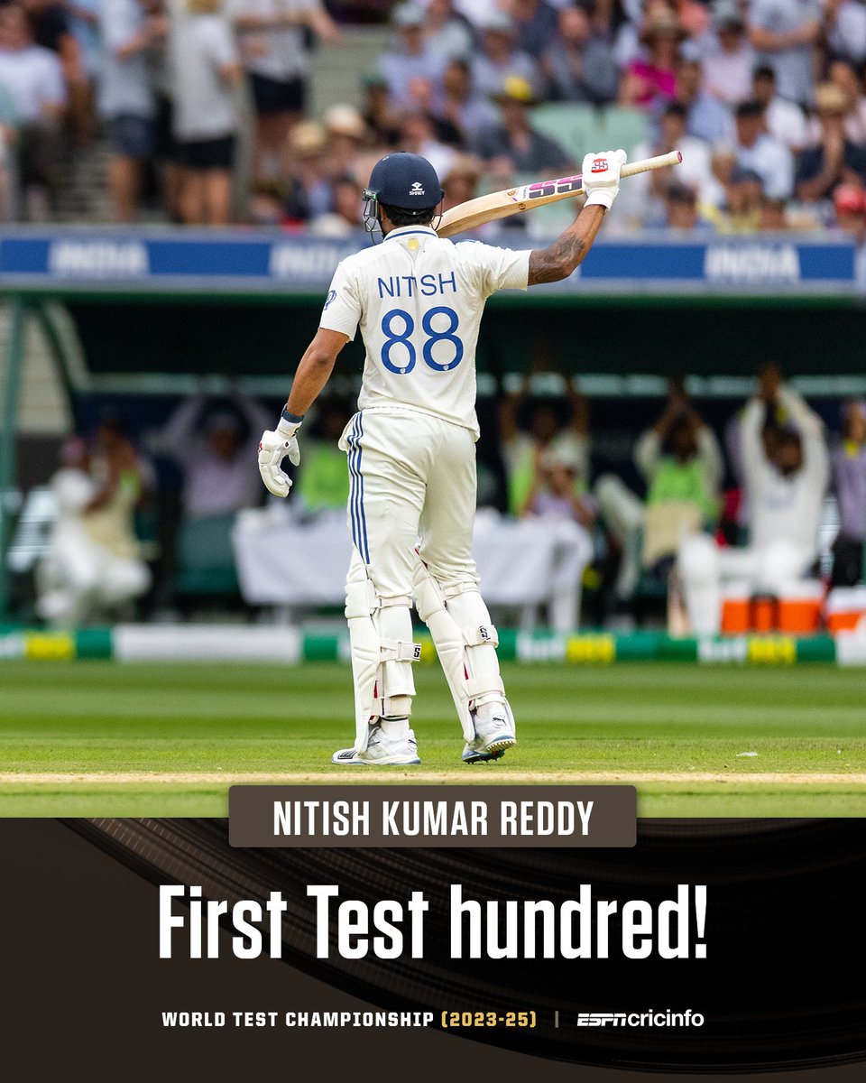 rajanmahan's tweet image. Terrific ton by Nitish Kumar Reddy!! 

His fab, #fighting knocks deserves the greatest #appreciation!! 

His #composed batting all through this series underlines the huge failure of silly superstars like #RishabhPant!!