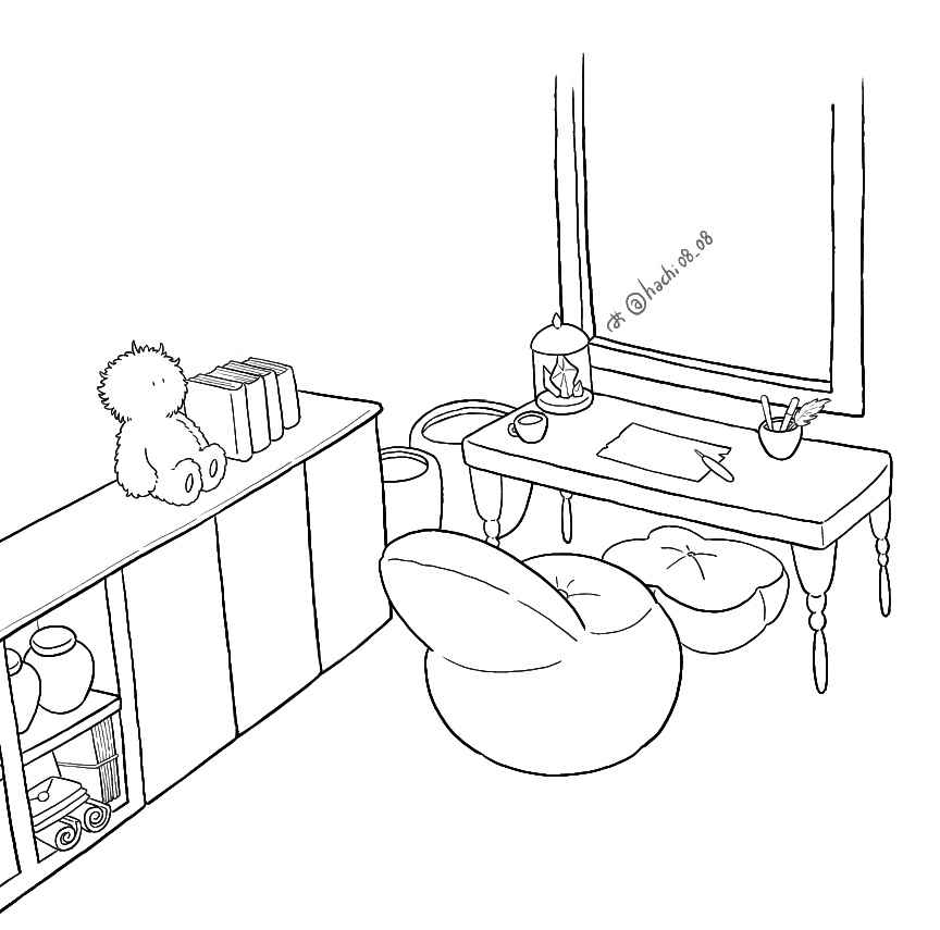 少しずつ不思議な物を描き足していく…✒️ 