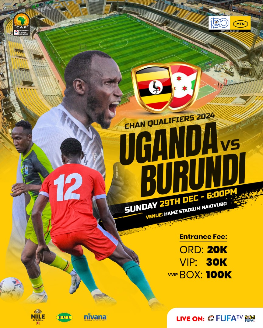 UgandaCranes's tweet photo. Tomorrow at Hamz Stadium Nakivubo 

• Uganda Vs Burundi 

#UGABDI | #TotalEnergiesCHAN2024 https://t.co/yDblNCcmzf