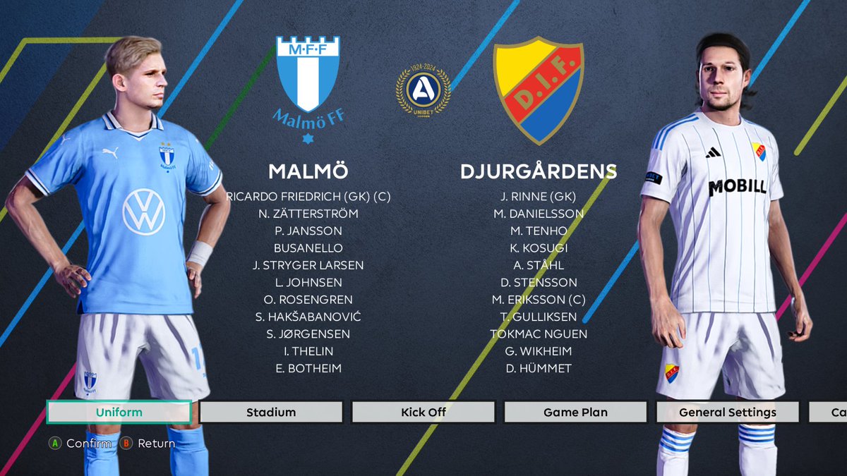 YModsPES's tweet photo. #PES2021 #YMPatch
🇸🇪 Allsvenskan 2024 Full Team Preview (Extra League)

Coming Soon....
Credit Kits:
@VictorM14377650 (AIK, Djurgardens, Elfsborg)
@DN7_Kits (Malmo)
Another 12 team kits made by me

#eFootballPES2021 #eFootball #PESPatch #PESMod #allsvenskan https://t.co/KCGigDvjQT