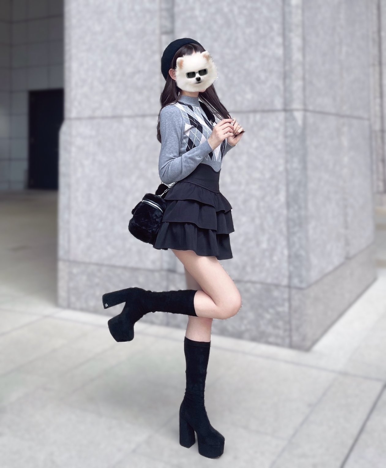 ミシェルマカロン 美脚スカート XSサイズ 黒 ブラック - スカート ミシェルマカロン 美脚スカート XSサイズ 黒 ブラック - スカート