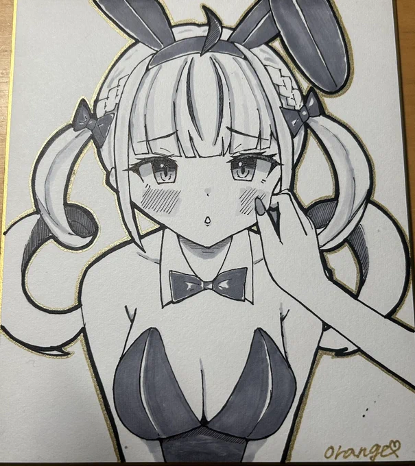 色紙4枚目バニーあくたん! #あくあーと 