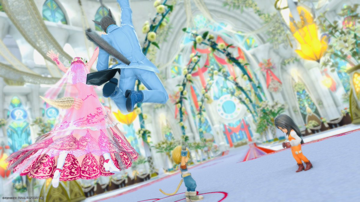 MayuMayu_ff14's tweet photo. Eternal Bond 𝐀𝐧𝐧𝐢𝐯𝐞𝐫𝐬𝐚𝐫𝐲💙🩷💍 ̖́-

（前撮り含め）（種族も変わってる）
（いつもアニバン遅れるえへへ） https://t.co/menP9qi21s