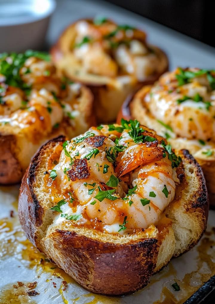 Stuffed Seafood Bread Bowls 🦐🦀🥖

Indulge in these creamy, savory bread bowls stuffed with succulent shrimp, crab meat, and a rich, seasoned filling. Perfect for a comforting appetizer or a show-stopping main dish!