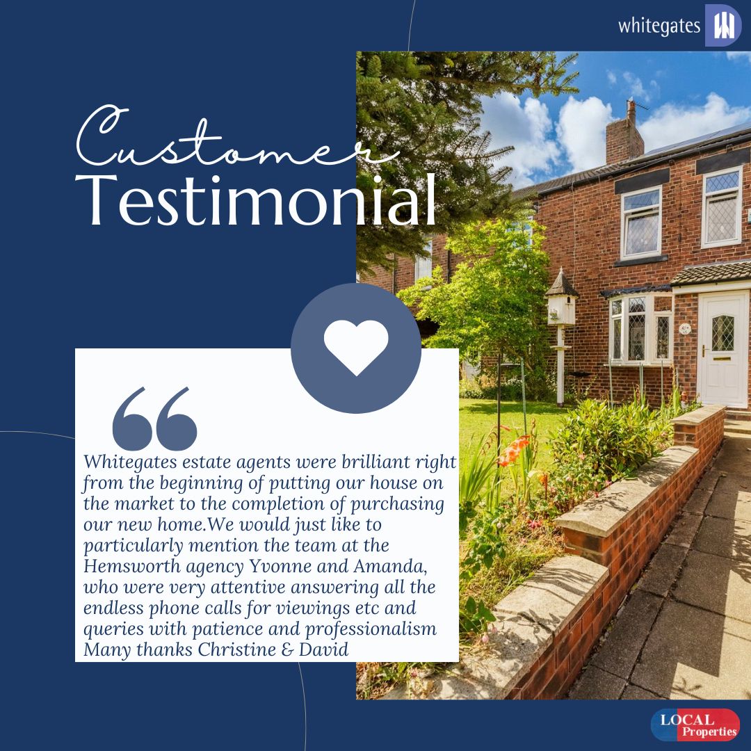 5* Review !

Well Done Amanda &amp; Yvonne !

Contact Us @ 01977 794444 &amp; pontefract@whitegates.co.uk

#whitegates #forsale #propertyforsale #newlisting #pontefract #wakefield #southelmsall #hemsworth #estateagency #estateagencyuk #rightmove #rightmoveuk #zoopla #zooplauk