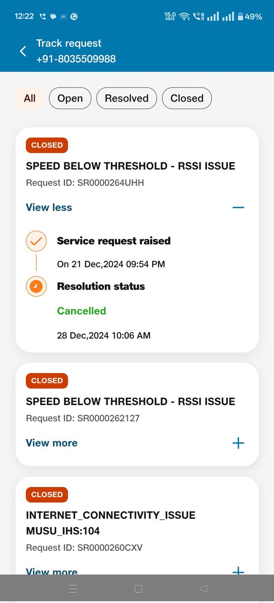 VikasRanka's tweet photo. @JioCare @reliancejio why was the case closed without any resolution given from your backend team which was working issue has not been fixed such illogical people are working in your backend team #Jiodown #jiosucks #jiowaste why can't a issue get resolved and I need extended validity https://t.co/doE0p3aD2A