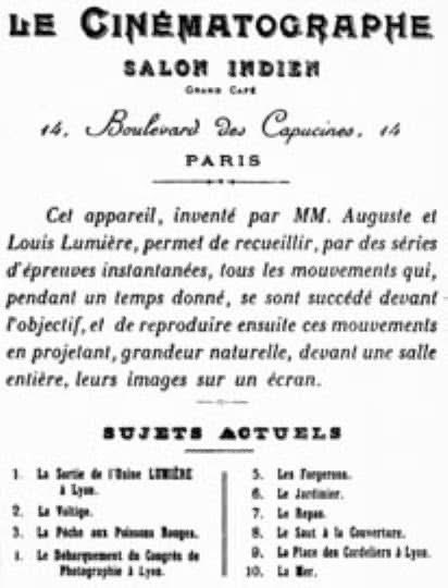 Oggi il #Cinema compie 130 anni dalla prima proiezione pubblica, a Parigi il 28 dicembre 1895. Viva sempre i fratelli Lumière, guardavano lontano.