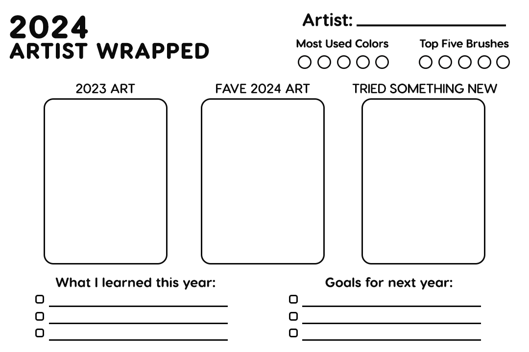 phiaarte_'s tweet photo. The year is almost over, and as small artist myself, making a 12- art summary is kinda scary and daunting. So, I created a 2024 artist wrapped template ^^
Just credit me if you guys want to use it~
#ArtistWrapped2024 #ArtistWrapped #art https://t.co/oozY7l4Xo7