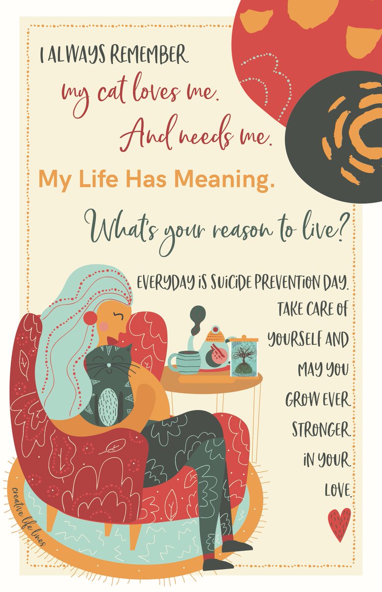 MPAMind_com's tweet image. I am happy to support the amazing work of the
@holdoncampaign_ for #SuicidePrevention. The artist of 'My #Cat Loves Me' is Amanda Meador &amp;amp; words are from Dr. Diane Kaufman, poet, artist, child psychiatrist, humanism-in-medicine awardee &amp;amp; campaign founder.