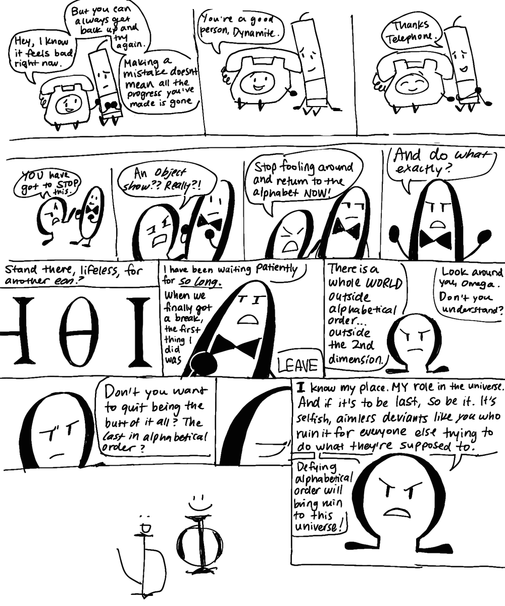 chunkycpu's tweet photo. Hello long time no see. I return to my yearly object show oc obsession and bring you 2 comics that have a bit of lore, poorly arranged 🙏 https://t.co/rNazcFumZ6