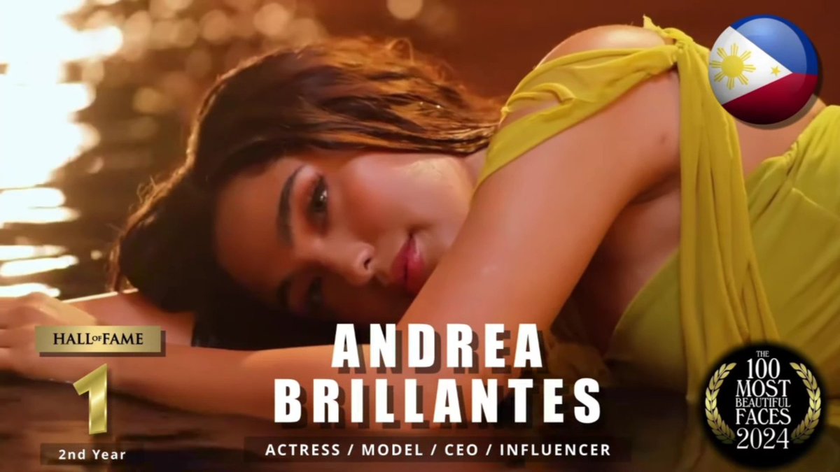 Hall of Fame and Number One!
TC Candler Most Beautiful Faces of 2024.

ANDREA MOST BEAUTIFUL FACE

<a href="/iamandrea_b/">Andrea Brillantes</a> <a href="/tccandler/">TC Candler</a>
#AndreaBrillantes #100faces2024