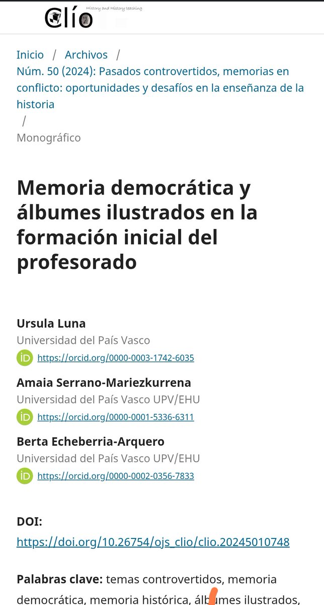 y para terminar bien el año, ya tenemos el monográfico de <a href="/Proyecto_Clio/">Proyecto Clío</a> sobre pasados controvertidos, en el que hemos tenido oportunidad de hablar sobre el proyecto #GATAI <a href="/AmaiaSM84/">Amaia Mariezkurrena-Serrano</a> #bertaecheberriaarquero @ehuHEFA