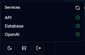 Night!🌙

Just made a little popover to get the status of some services (yes if you refresh theres a little loading animation)
#WebDev