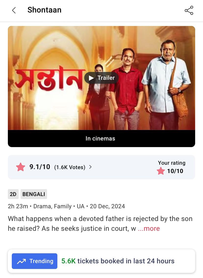 রাজ রাজত্ব চলছে।মুখে মুখে একটাই নাম 
সন্তান সন্তান আর সন্তান #Shontaan #Housefull #Trending  <a href="/iamrajchoco/">Raj chakrabarty</a> <a href="/subhashreesotwe/">Subhashree Ganguly</a> <a href="/SVFsocial/">SVF</a>