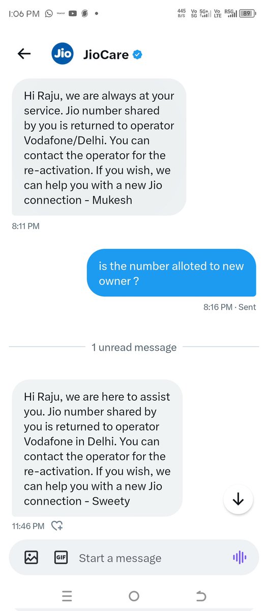 Bwithraju's tweet photo. @ViCustomerCare can you help me with the steps to get the my number back. https://t.co/0kc6egqLHQ