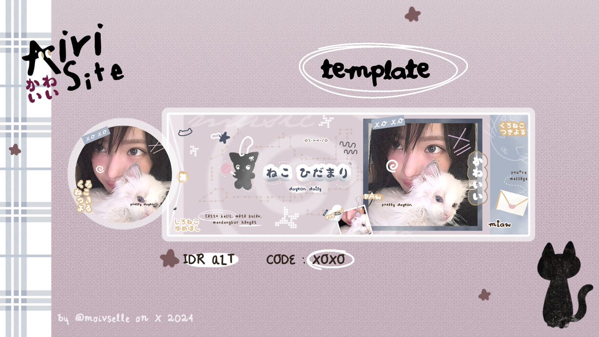 moivselle's tweet image. help RT n any interaction will be appreciated 🥟🥢

halo teman timun semua kenalin sama 3 layout ciya terbaru! yang nanti nya akan dise sebagai template. minta tolong untuk diospek terlebih dahulu iaa. kalau tidak aman boleh dm ciya baik-baik. terimakasih 🤍🦭

#zonauang #zonaba