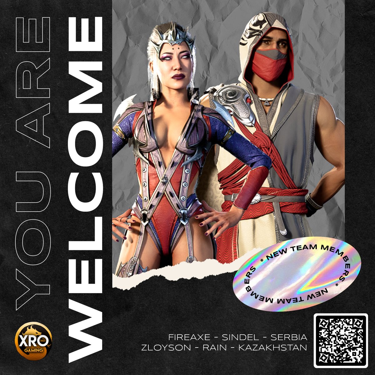 gaming_xro's tweet photo. ✨ NEW PLAYERS IN THE TEAM! 💫

🇷🇸 @FireAxe350 and 🇰🇿 @Zloyson05 join our community!
Welcome! 👋 https://t.co/Lq4qQWeyDc