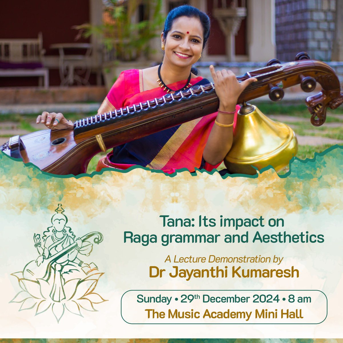 Tomorrow 8 am at the Music Academy, Mini hall. Lec dem on Tanam. Hoping to see you all🙏🏼