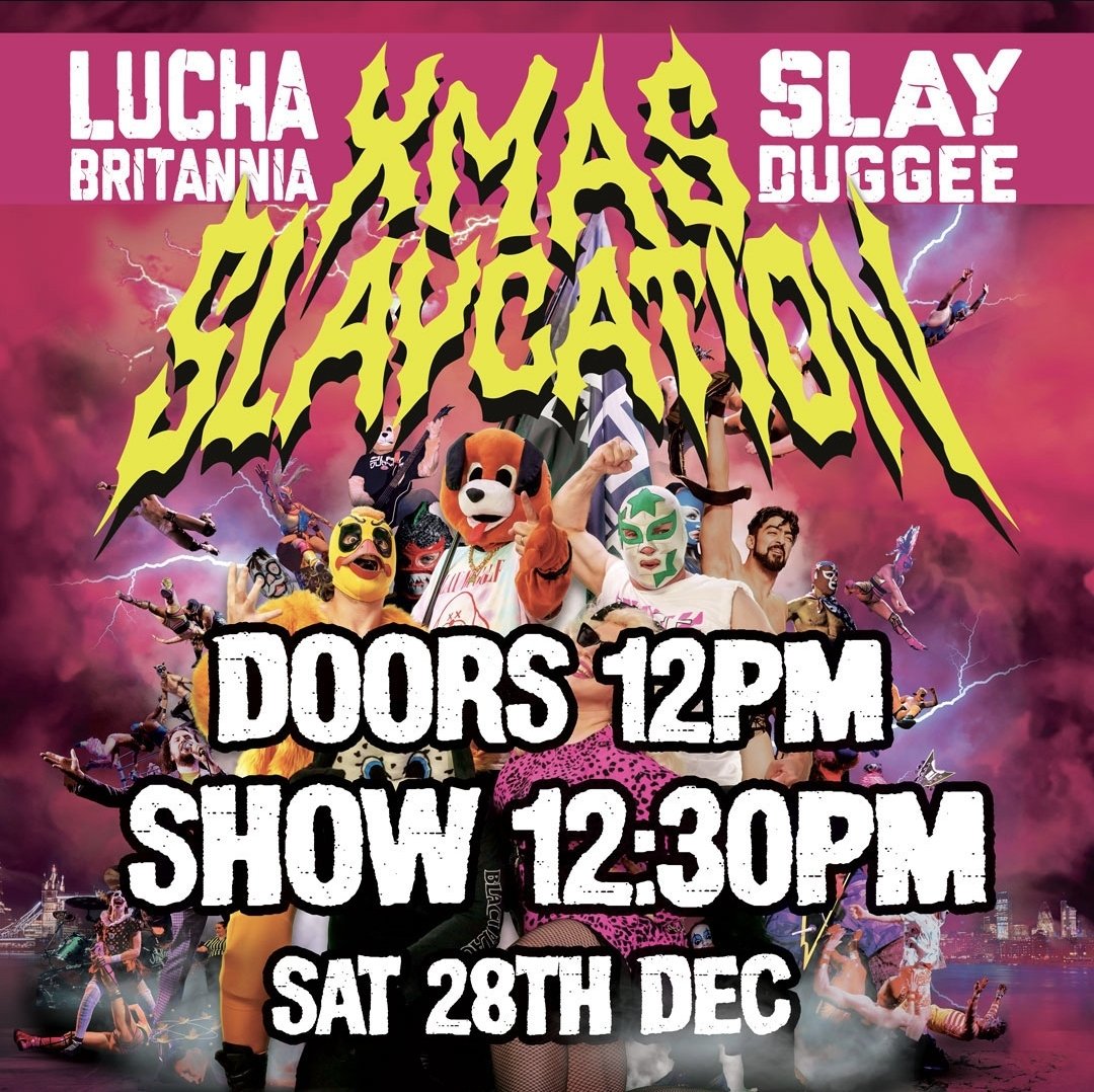 Lucha Britannia (@luchabritannia) on Twitter photo Today's the day at 12 midday!
Two worlds collide for the 1st time ever, as dogfaced children's heavy metal band <a href="/slayduggee/">SlayDuggee</a> go back to back with Britain's most famous Lucha libre immersive all out action stars, <a href="/LuchaBritannia/">Lucha Britannia</a>
theo2.co.uk/events/detail/… Today's the day at 12 midday!
Two worlds collide for the 1st time ever, as dogfaced children's heavy metal band <a href="/slayduggee/">SlayDuggee</a> go back to back with Britain's most famous Lucha libre immersive all out action stars, <a href="/LuchaBritannia/">Lucha Britannia</a>
theo2.co.uk/events/detail/…