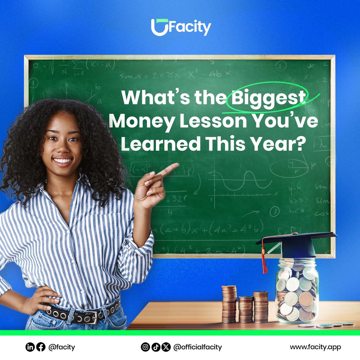 officialfacity's tweet photo. After taking you on a journey this year, we dare to ask, what’s the biggest money lesson you’ve learned this year?
Share it in the comments, we’re listening.
And if you’re ready to take your be part of our big financial moves, download the Facity app today!
#SaveWithFacity https://t.co/M7LbWkhDb7
