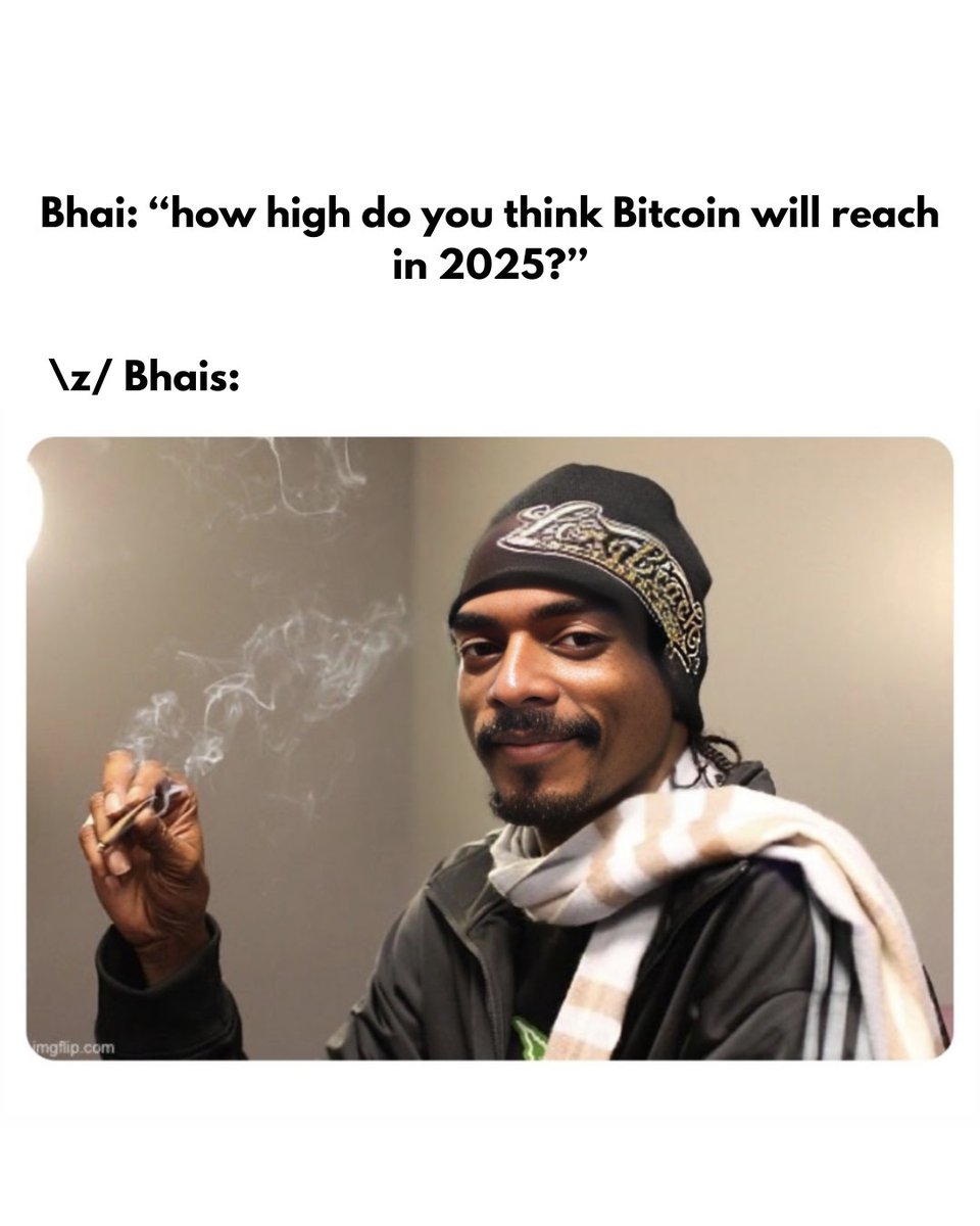 pablomainhoon's tweet photo. @bhangbuddy
kidar ho bhai? just asking to get an idea of BTC price prediction, nothing else 😅 https://t.co/sqH993TQ6l