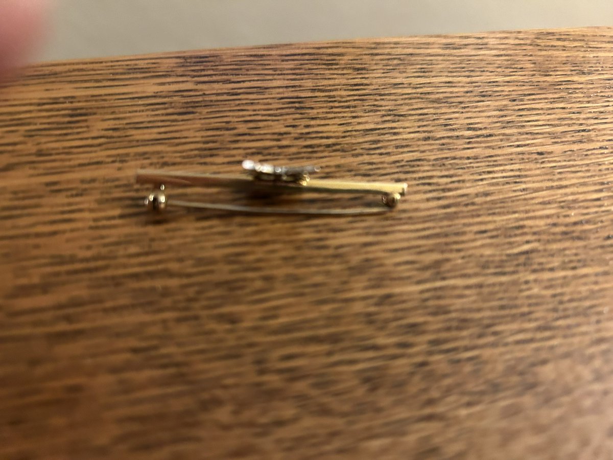 Does any <a href="/RCRadiologists/">The Royal College of Radiologists</a> member or fellow know what this is? It came from <a href="/eBay_UK/">eBay UK</a> and is described as a Sweetheart Brooch. It was made in 1984 and has a pin fastening suggesting that it’s not a tie clip but a sweetheart brooch seems unlikely too. Thanks for any help you can give