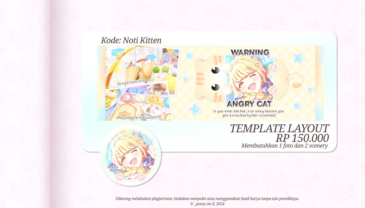 help repost / rt -!! ^^

halo semuanya, aku ada 1 template layout IPV yang bisa untuk 3D/2D! 
harga sudah tertera ya, bisa DP terlebih dahulu
kalau tertarik bisa langsung dm aku thankchu -♡♡
avail QRIS only 

#zonauang #zonaba