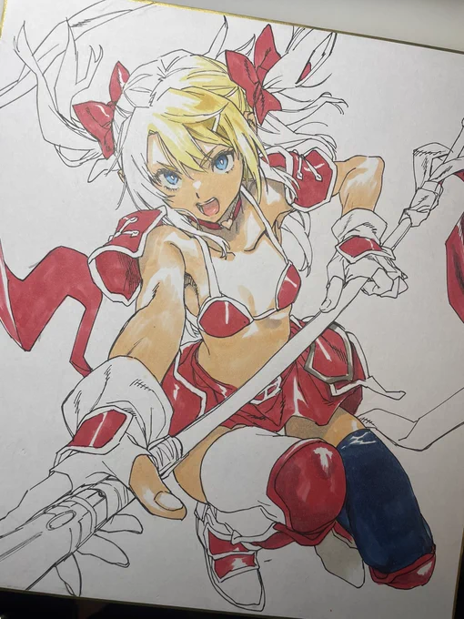 この色紙めちゃくちゃ描きやすくて楽しい 